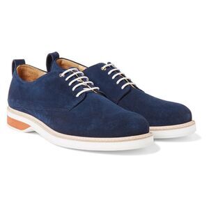 WANT Les Essentiels De La Vie Mens Montoro Suede Derby Shoes 7 Navy IT 40